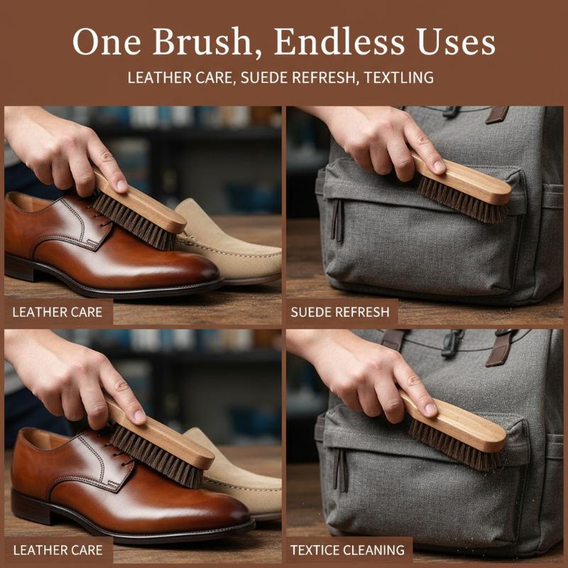 Shoe Cleaning Brush - 1 adet ahşap ayakkabı fırçası at