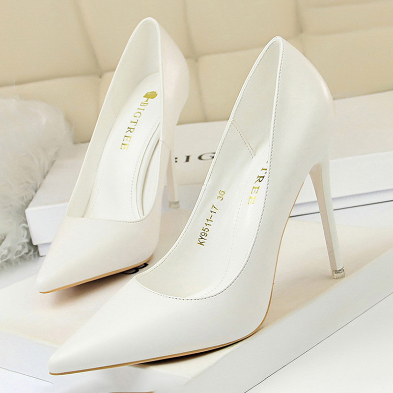 Shoe Tree - BIGTREE Ayakkabı Kadın Pompaları Moda Yüksek
